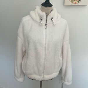 Calvin Klein White sherpa large Jacket